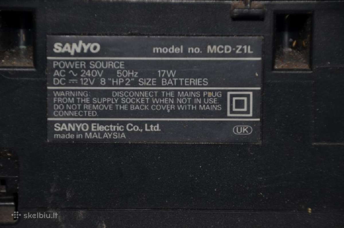 Sanyo boombox - nuotraukos Nr. 6