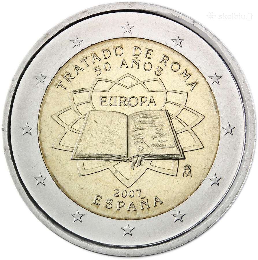 Ispanija 2 euro 2007 "Romos sutartis" Unc