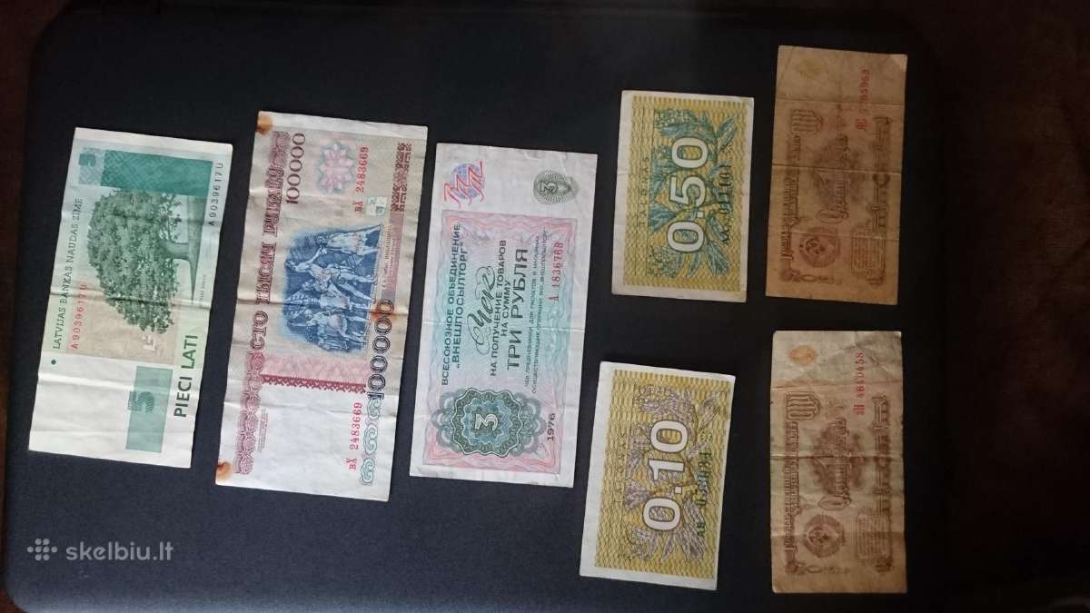 Ivairus piniginiai banknotai