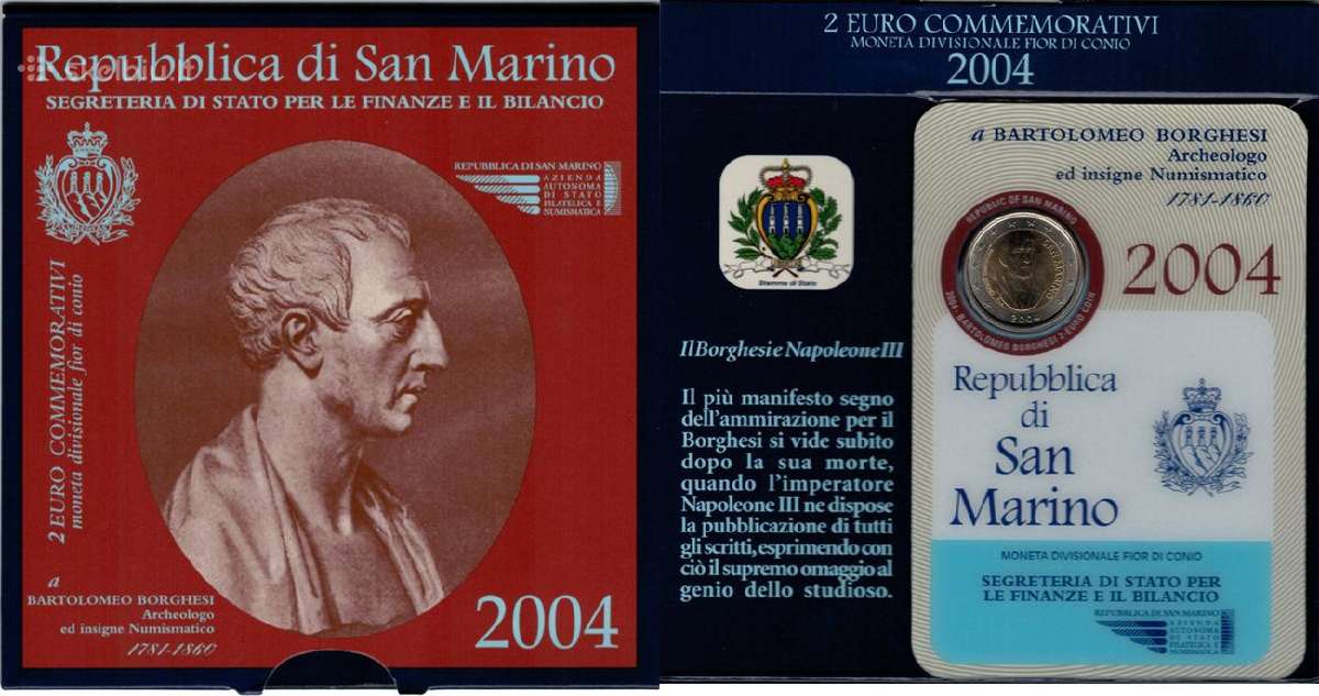San Marino proginės ir apyvartinės euro monetos - nuotraukos Nr. 6