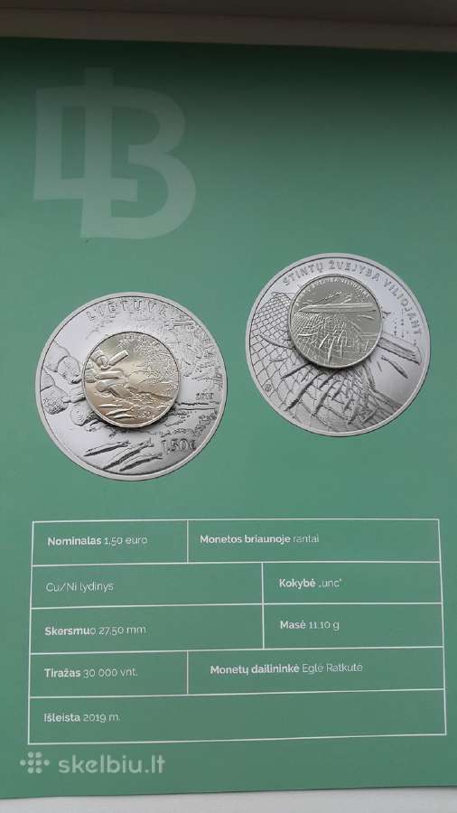 Moneta, skirta stintų žvejybai viliojant