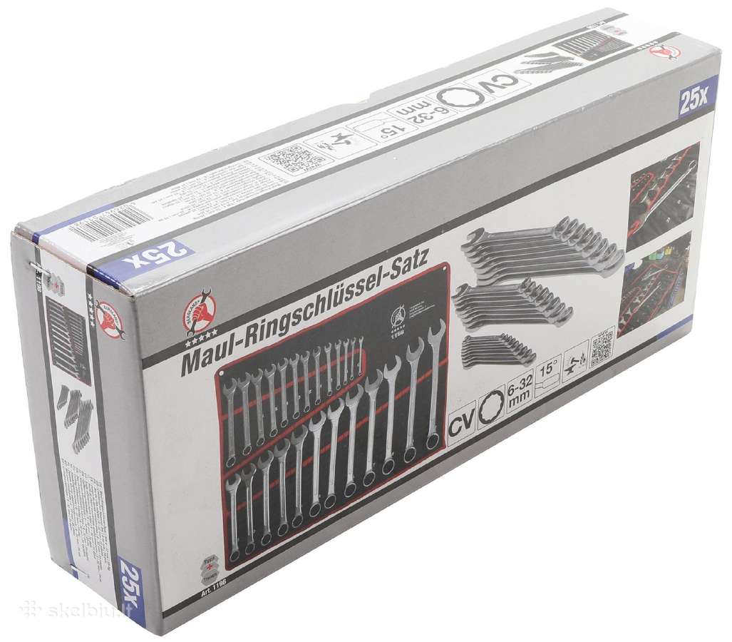 Kombinuotų raktų rinkinys 25 vnt. 6-32mm - nuotraukos Nr. 4
