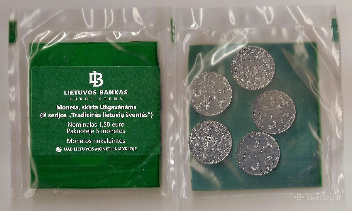 2019m.1,50 Eur moneta, skirta Užgavėnėms (iš serij