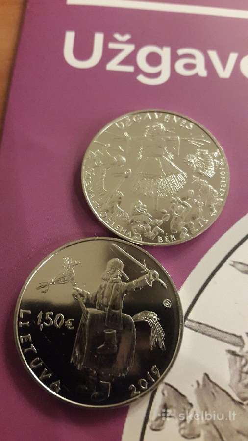 1,5 eur Užgavėnėms ir 5 eur sidabrinė