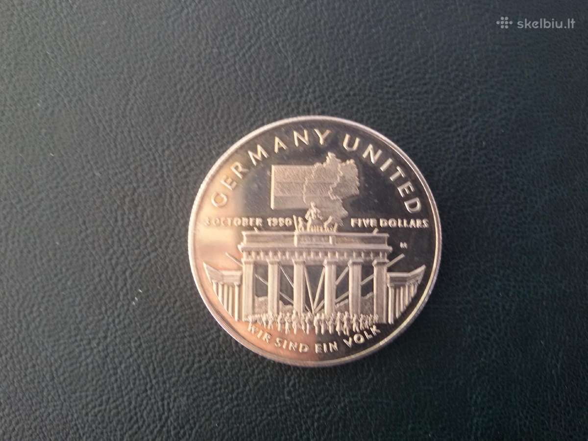 Maršalo s. 1990m 5dollars Cu-ni Vokietijos suvien.