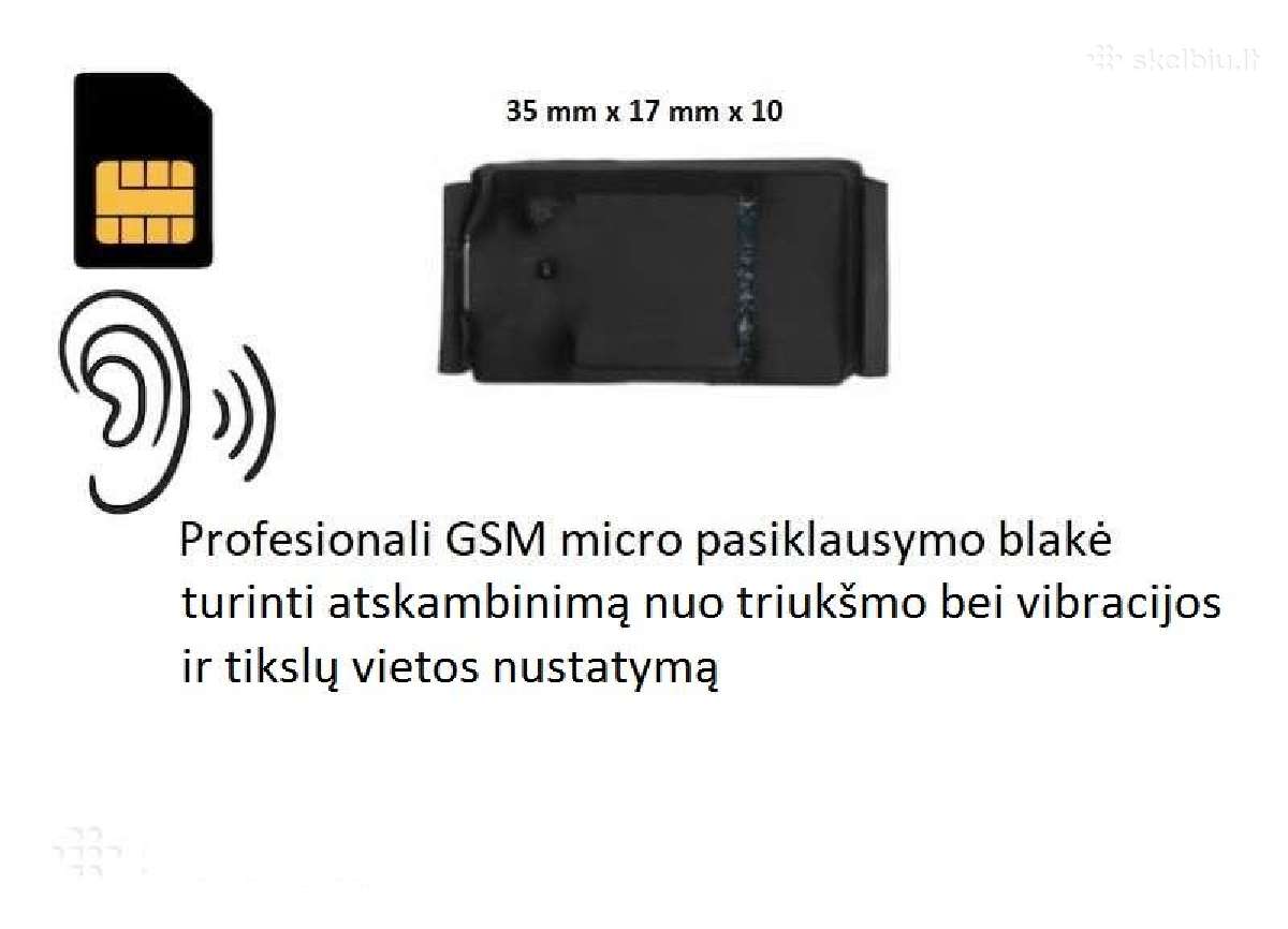 Profesionali ypač maža pasiklausymo blakė gsm