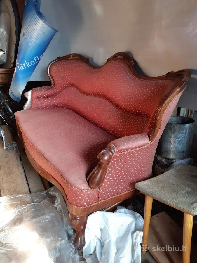 Sofa. Sena antikvarinė sofkutė - nuotraukos Nr. 2