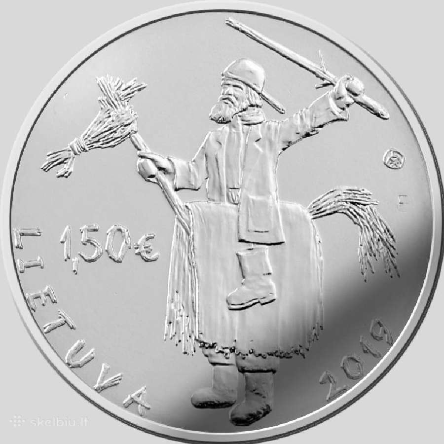 1,50 Eur moneta, skirta Užgavėnėms