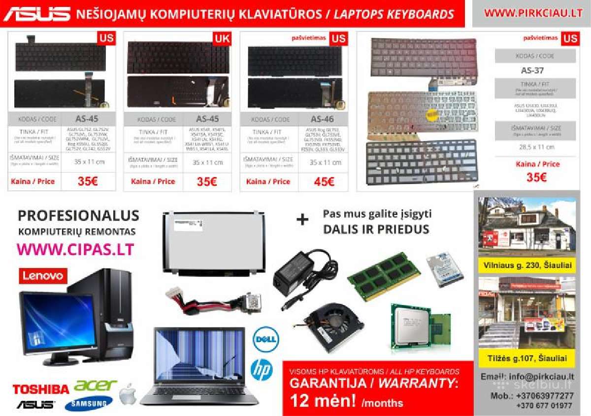 Asus nešiojamo kompiuterio klaviatūros, keitimas, - nuotraukos Nr. 6