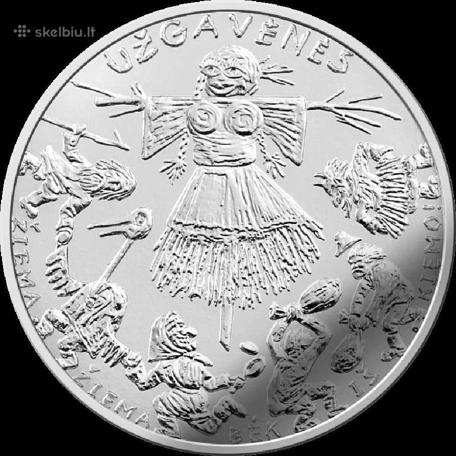 1,5 Eur progine moneta Uzgavenes
