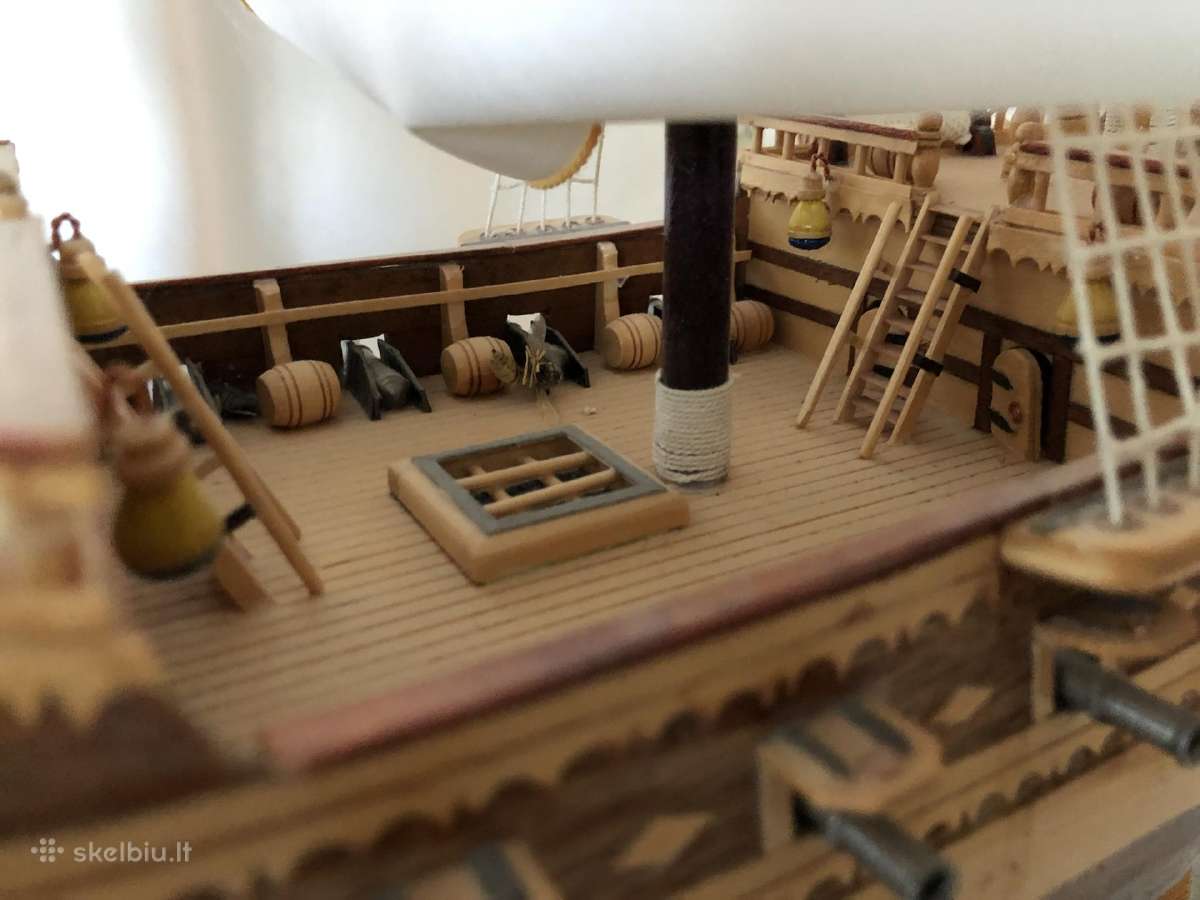 Rankų darbo vienetinis laivo modelis - nuotraukos Nr. 3