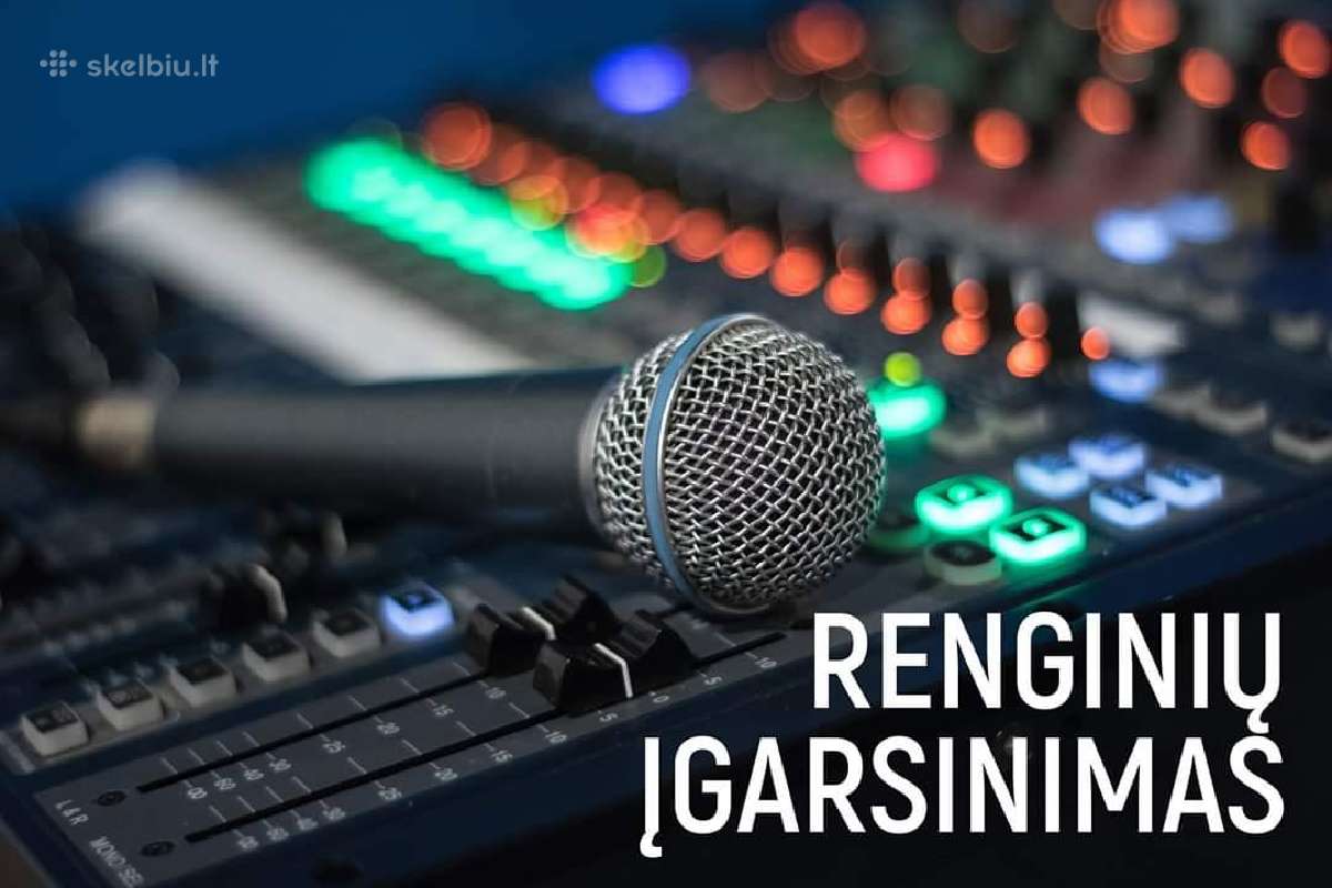 Renginių įgarsinimas, scenos pakylos.