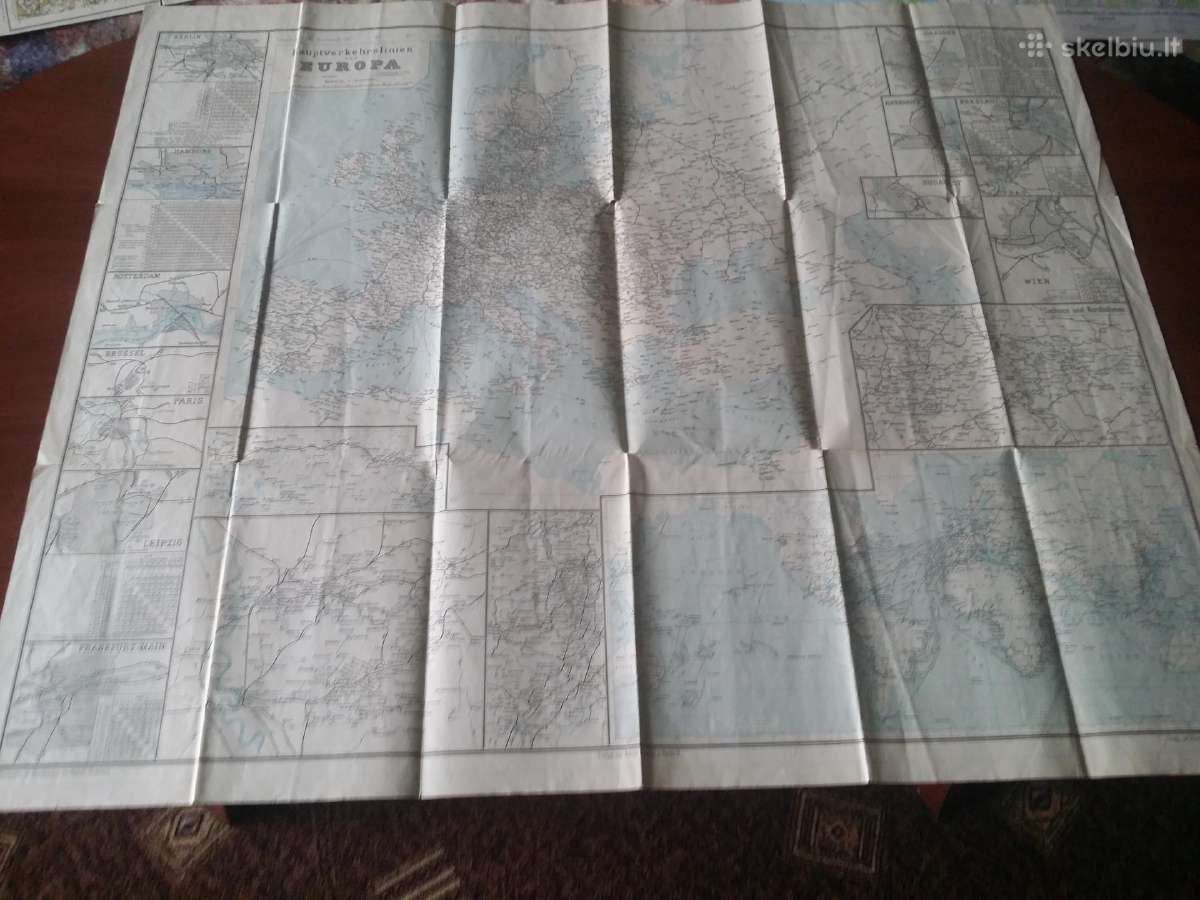 Žemėlapis Vokietijos, Europos ir pasaulio 1909 m - nuotraukos Nr. 21