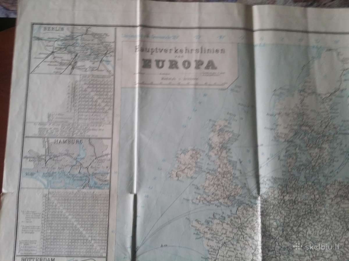 Žemėlapis Vokietijos, Europos ir pasaulio 1909 m - nuotraukos Nr. 22