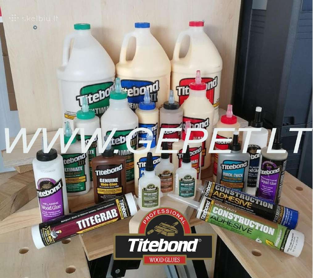 Titebond klijai medienai, statybininiai klijai - nuotraukos Nr. 2