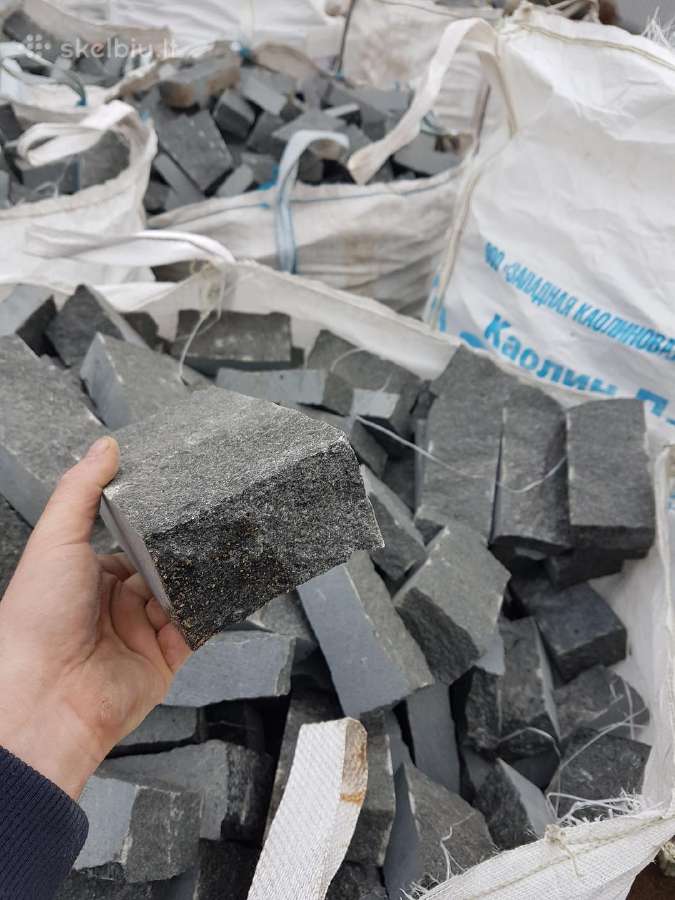 Granitinės trinkelės,"pieštukas",gabro,20x10x5 cm. - nuotraukos Nr. 2