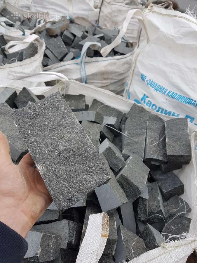 Granitinės trinkelės,"pieštukas",gabro,20x10x5 cm. - nuotraukos Nr. 3