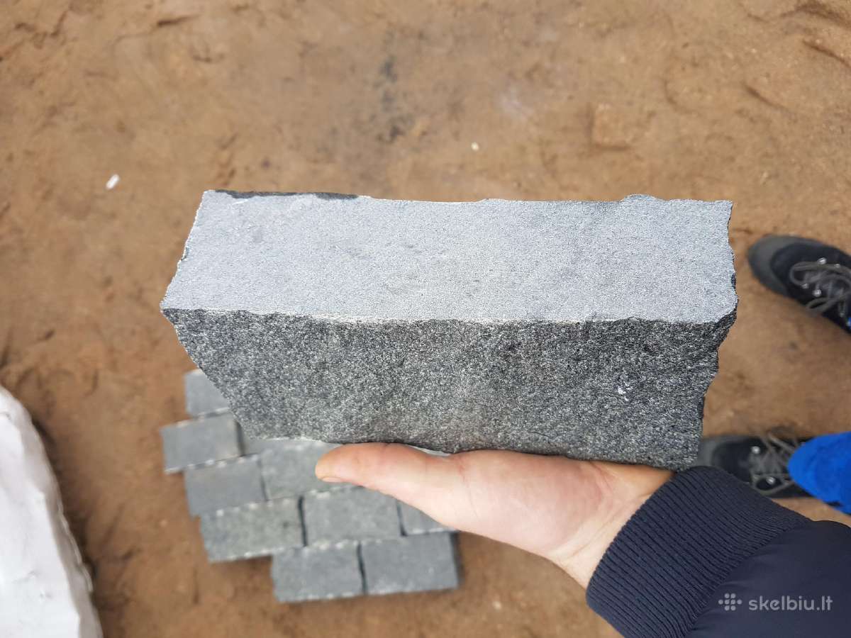 Granitinės trinkelės,"pieštukas",gabro,20x10x5 cm. - nuotraukos Nr. 5