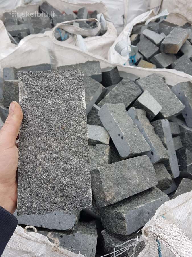 Granitinės trinkelės,"pieštukas",gabro,20x10x5 cm. - nuotraukos Nr. 6