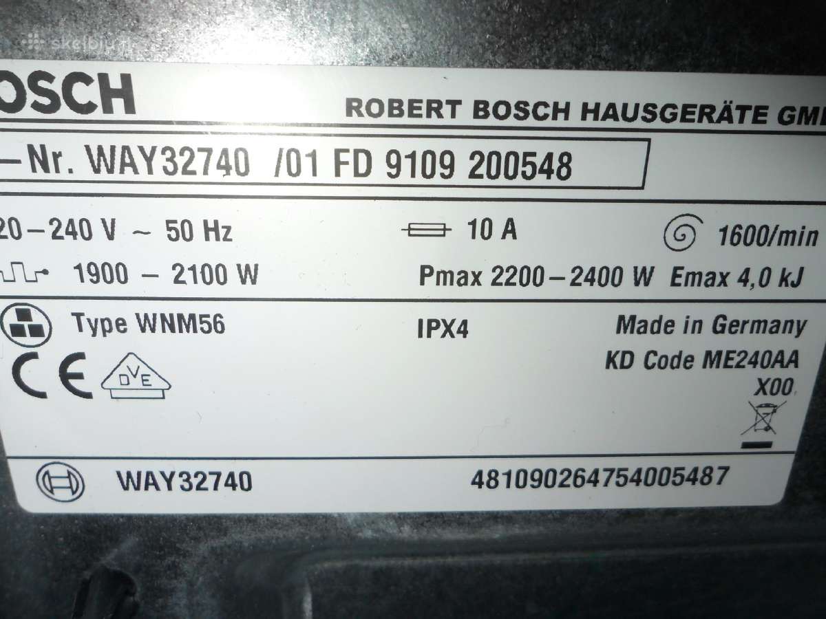 Bosch Home Professional 8kg - nuotraukos Nr. 9