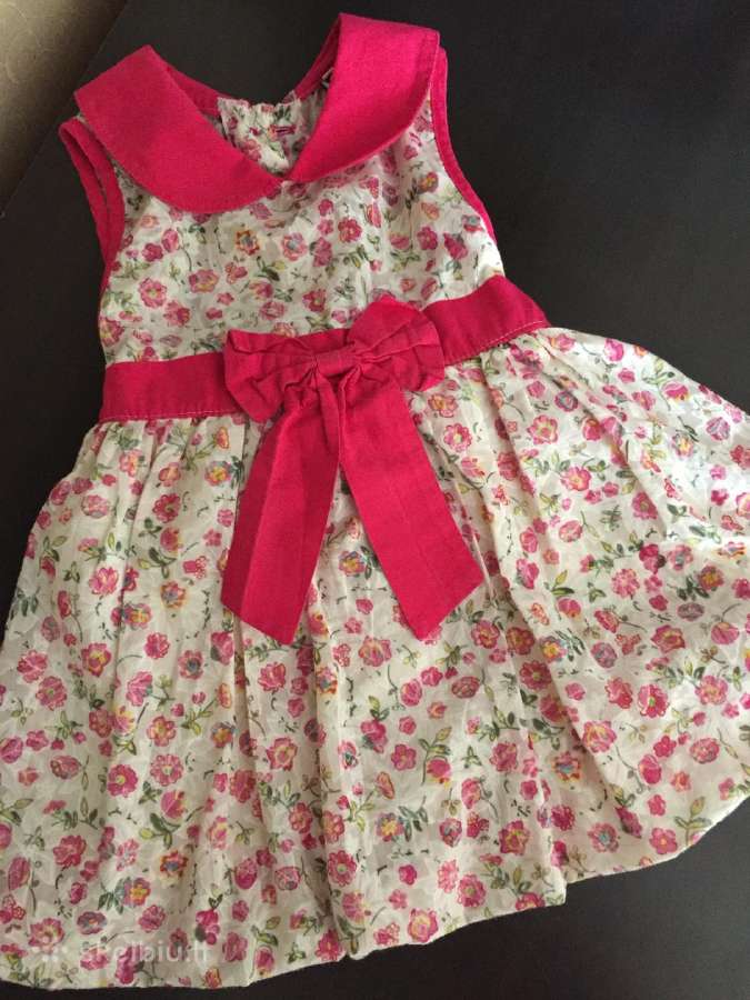 Plona suknytė su gėlytėm ir kaspinėliu 12m 80-86cm - nuotraukos Nr. 5