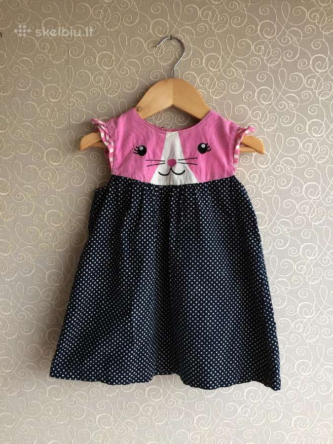 Plona suknytė su gėlytėm ir kaspinėliu 12m 80-86cm - nuotraukos Nr. 6