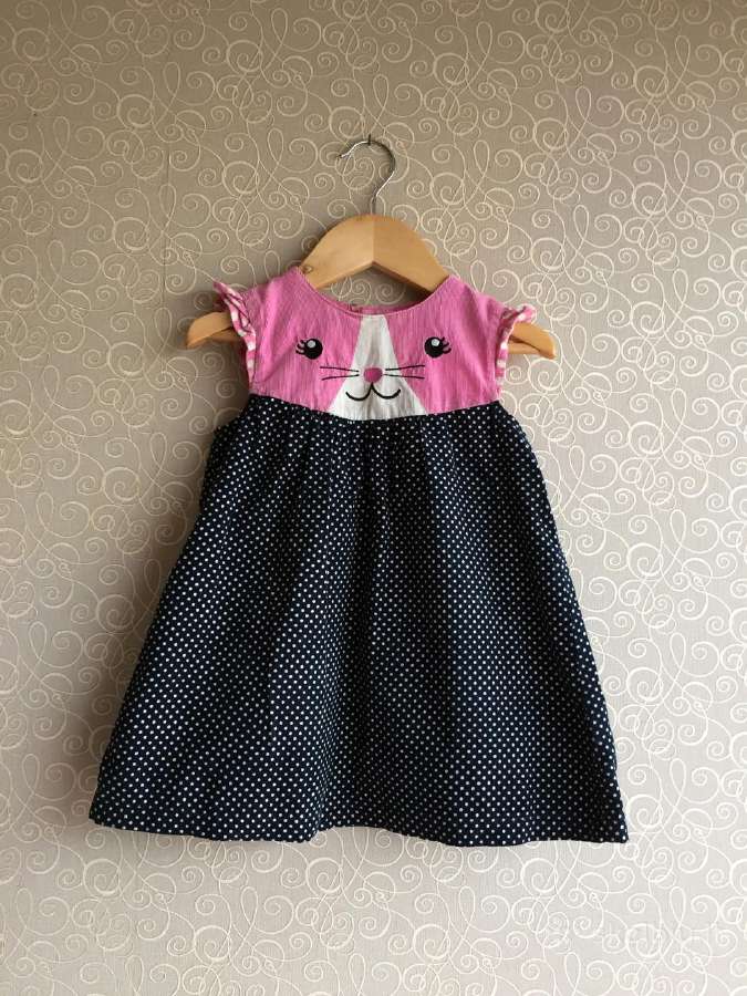 Plona suknytė su gėlytėm ir kaspinėliu 12m 80-86cm - nuotraukos Nr. 7