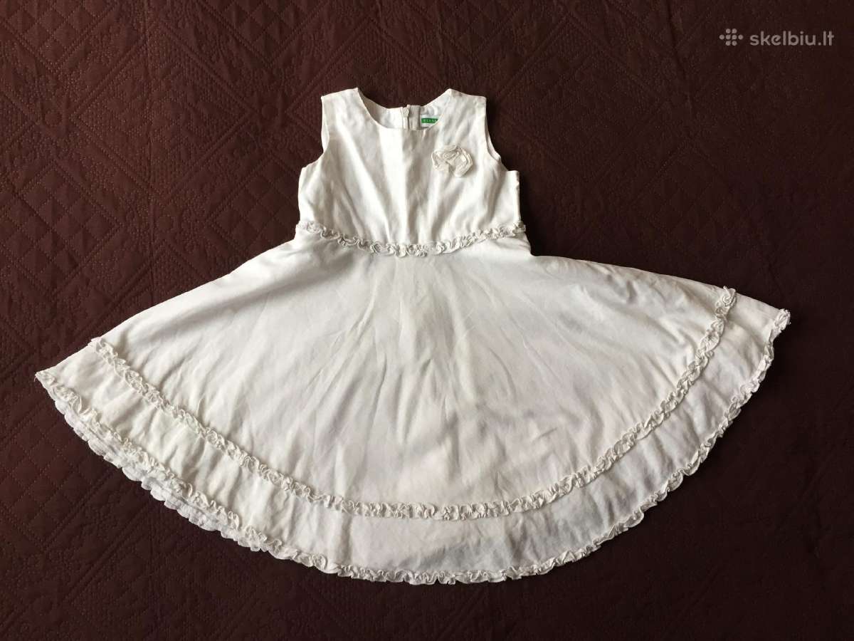 Balta lininė suknelė Vetbaudet 3m 92-98cm - nuotraukos Nr. 3