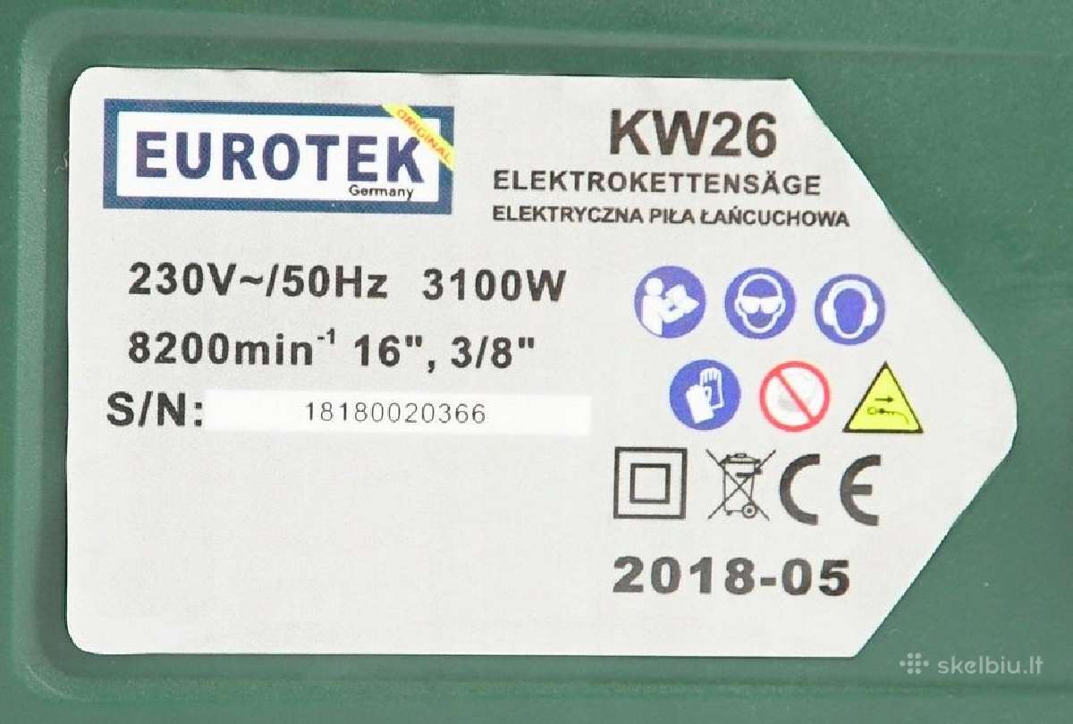 Pigiausiai Galingas 2950w Elektrinis Pjuklas! - nuotraukos Nr. 11