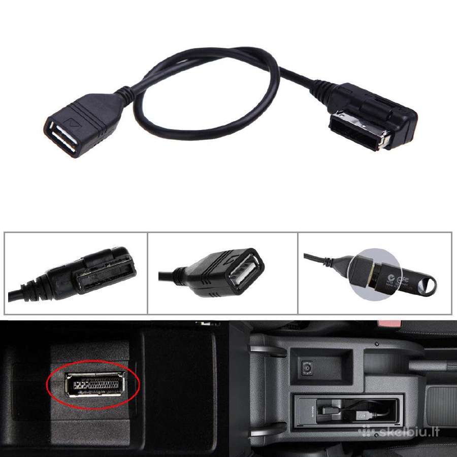Audi Vw Skoda Ami Mmi Usb iPod Aux music kabelis - nuotraukos Nr. 8