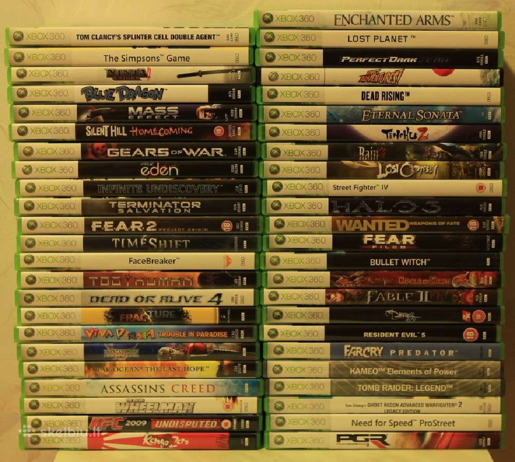 Xbox 360 žaidimai, originalūs