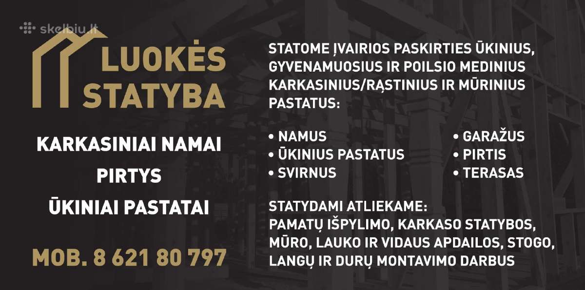 Karkasiniai namai, pirtys, ūkiniai pastatai - nuotraukos Nr. 27