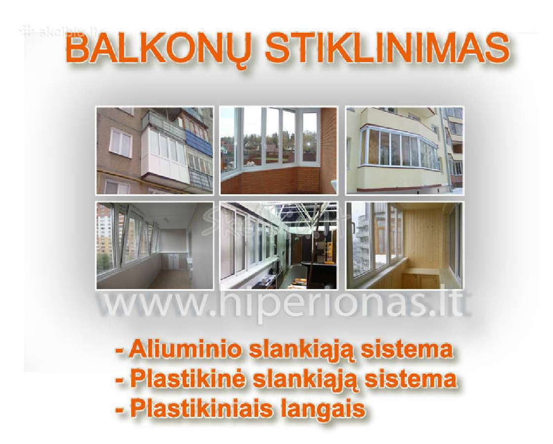 Balkonų, terasų stiklinimas, įrengimas nuo 750e - nuotraukos Nr. 6