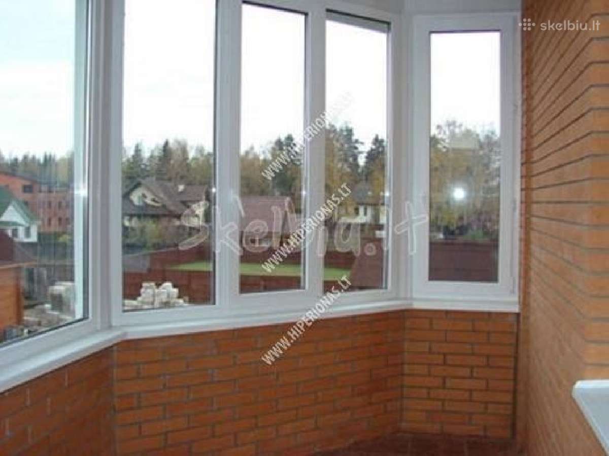 Balkonų, terasų stiklinimas, įrengimas nuo 750e - nuotraukos Nr. 3