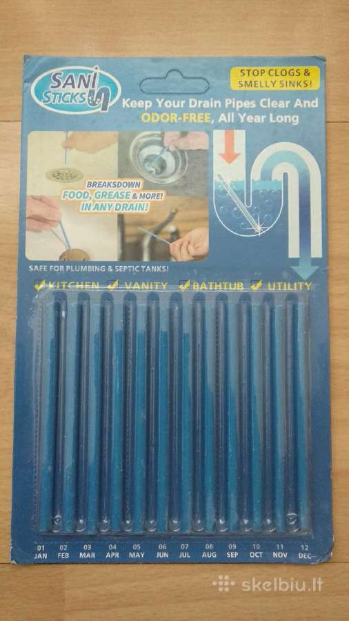 Nuotekų vamzdžių valymui Sani Sticks