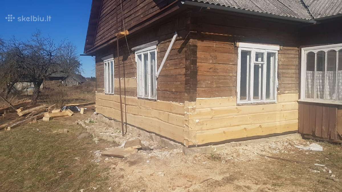 Senų namų rąstų keitimas ir pamatų atnaujinimas - nuotraukos Nr. 11