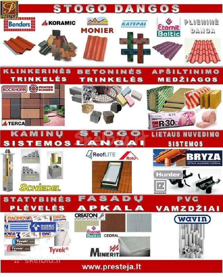 Statybinės apdailos medžiagos nuo pamatų iki stogo - nuotraukos Nr. 3