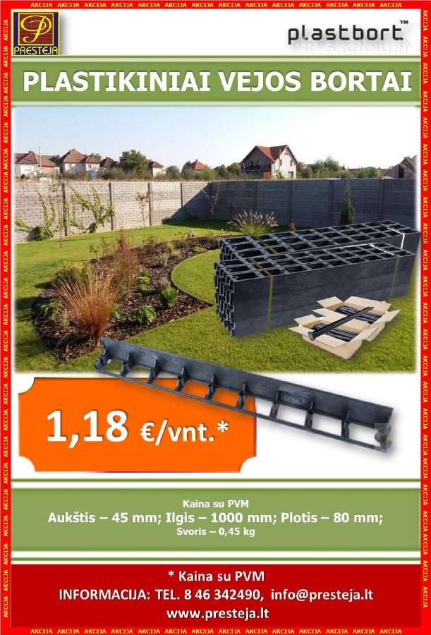 Plastikinis atitvaras, borteliai, koriai - nuotraukos Nr. 13