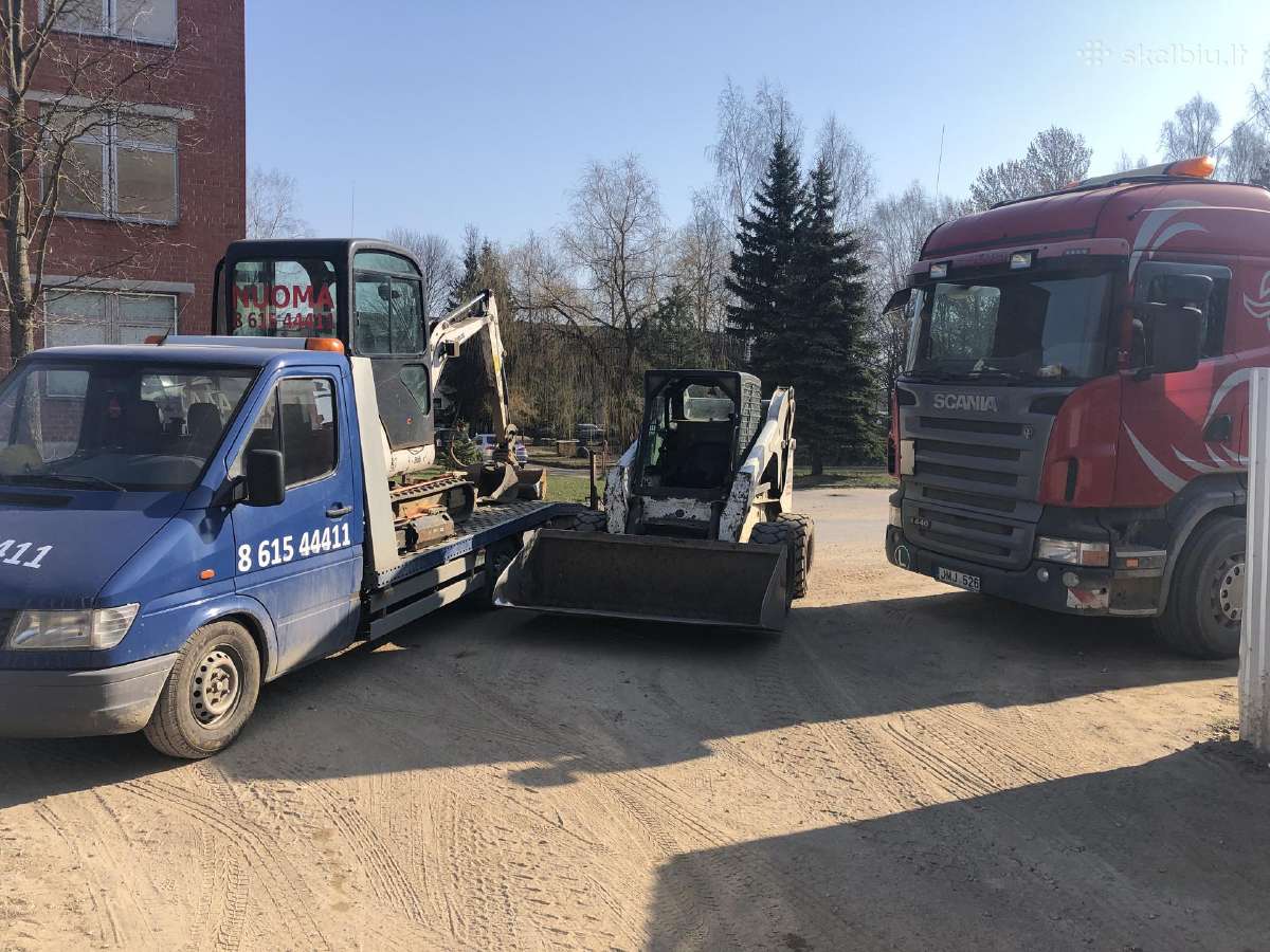 Mini ekskavatorius, savivartis, pastatų griovimas