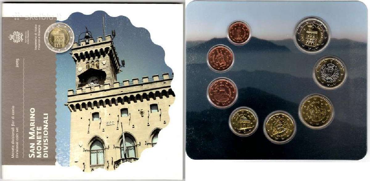 San Marino proginės ir apyvartinės euro monetos - nuotraukos Nr. 30