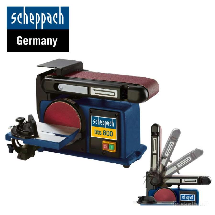 Scheppach Bts800, Juostinis diskinis šlifuoklis - nuotraukos Nr. 3