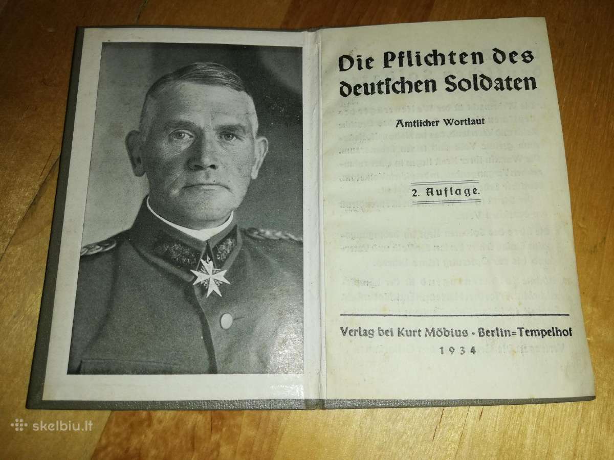 Vokiečių kario nuostatai. 1934m