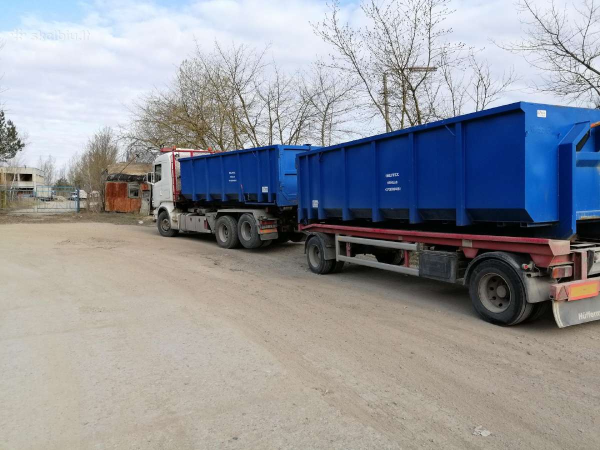 Kroviniu pervežimas, hook lift konteineriu nuoma - nuotraukos Nr. 2