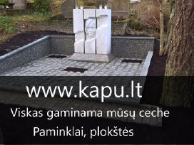 Kapų Tvarkymas, Paminklų gamyba, Plokštės kapams
