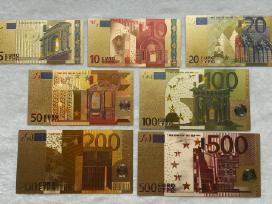 Suvenyriniai aukso spalvos euro banknotai