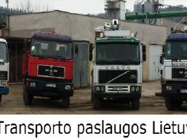 Betonas, žvyras, smėlis ir kt. Pervežimas