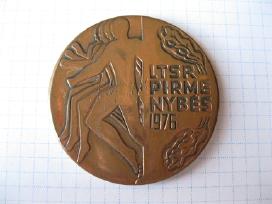 Stalo medalis.zr. foto.spalvotas metalas
