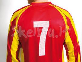 Numeriai ir logotipai ant sportinių drabužių