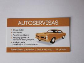 Automobilių kebulo remontas, parošimas dažymas.