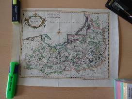 Originalus 1762 m. Prūsijos žemėlapis